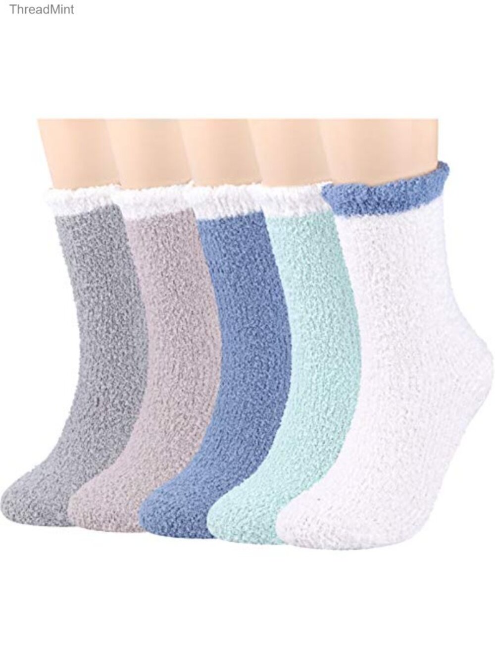 Fuzzy Plush Slipper Socks Cozy Warm Winter Women's Microfiber Polyester